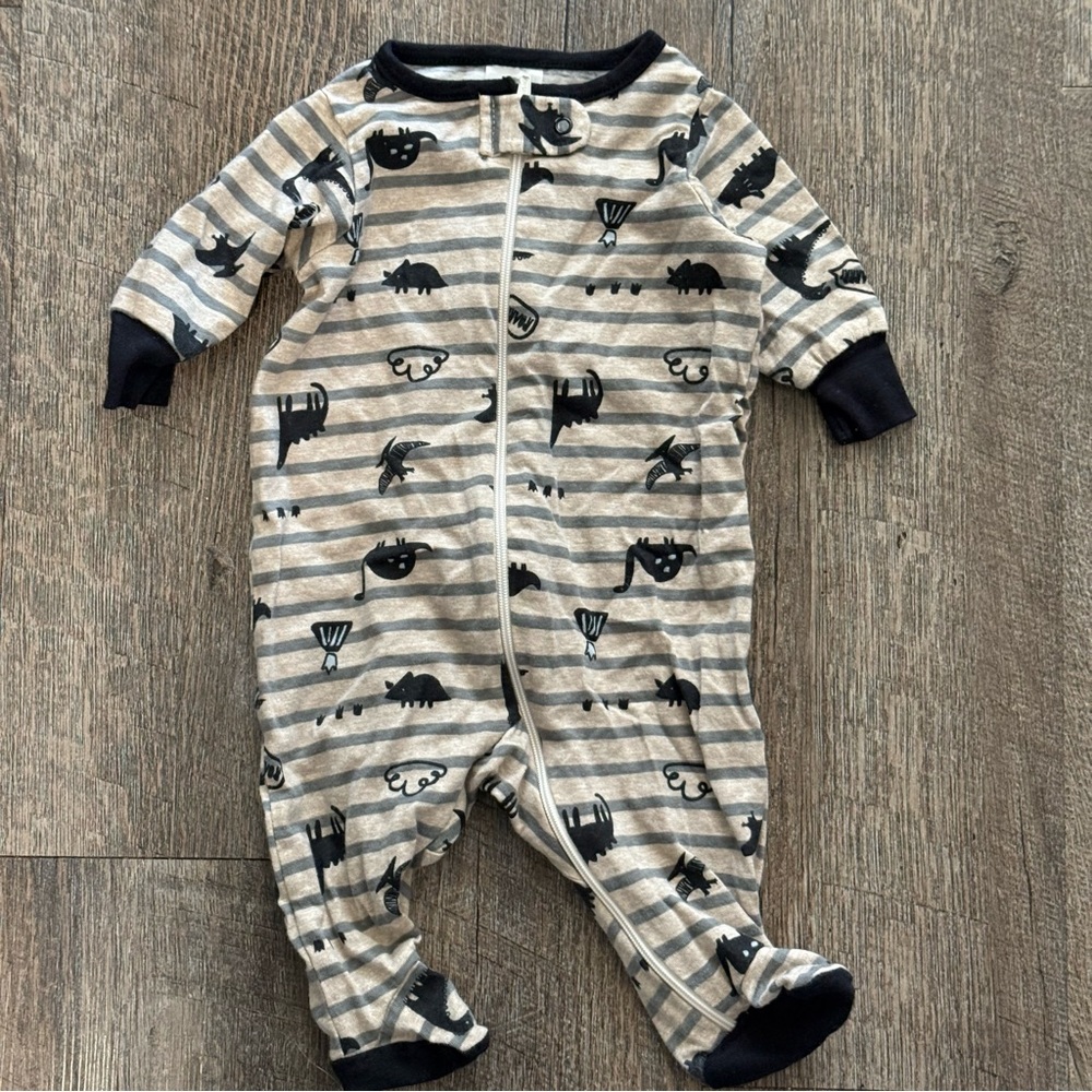 Striped Dinosaur Baby Footie (Bundle!)